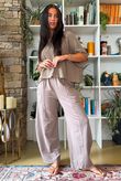 Lagen Relaxed Barrel Pant Mocha